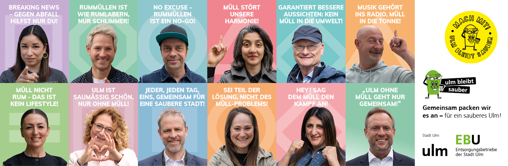 Ulmer Kpfe für Stadtsauberkeit