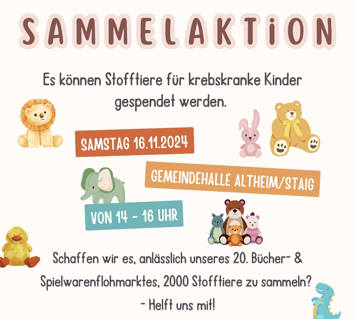 Sammelaktion für krebskranke Kinder